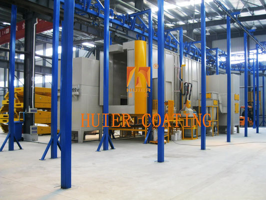 Linea di rivestimento in polvere elettrostatica industriale con funzionamento automatico