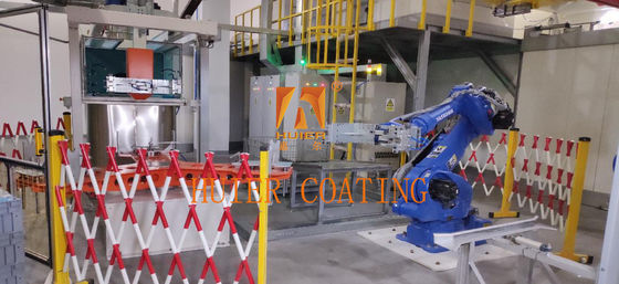 Linea di rivestimento automatico in polvere per la produzione di materiali magnetici permanenti